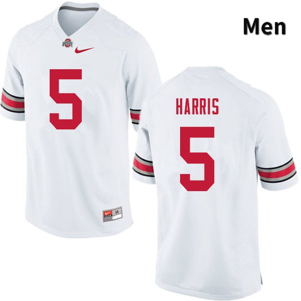 Men's Ohio State Buckeyes #5 Jaylen Harris White Authentic College Stitched Football Jersey 23WI047YD